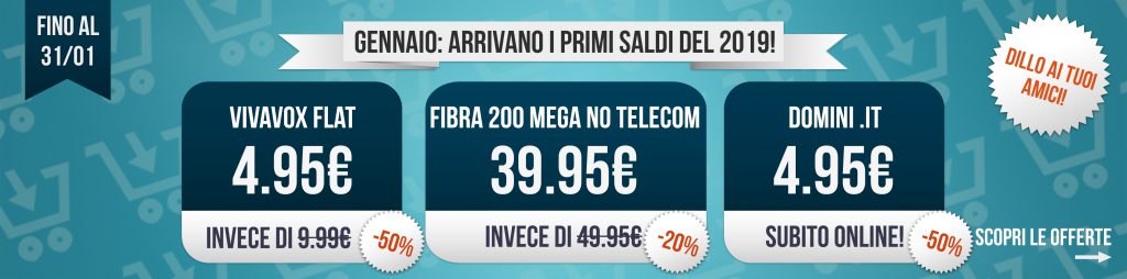 Saldi Ehiweb gennaio 2019